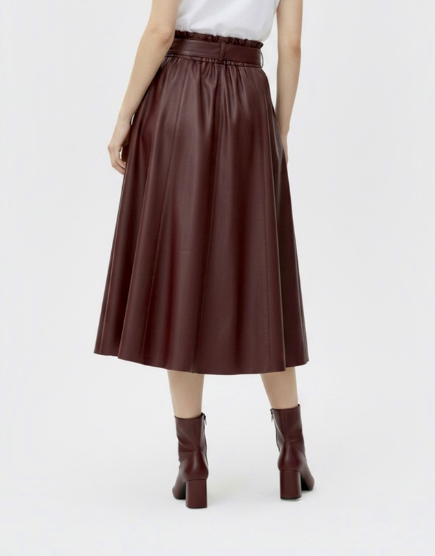 Mossée - Lily A Line Leather Skirt