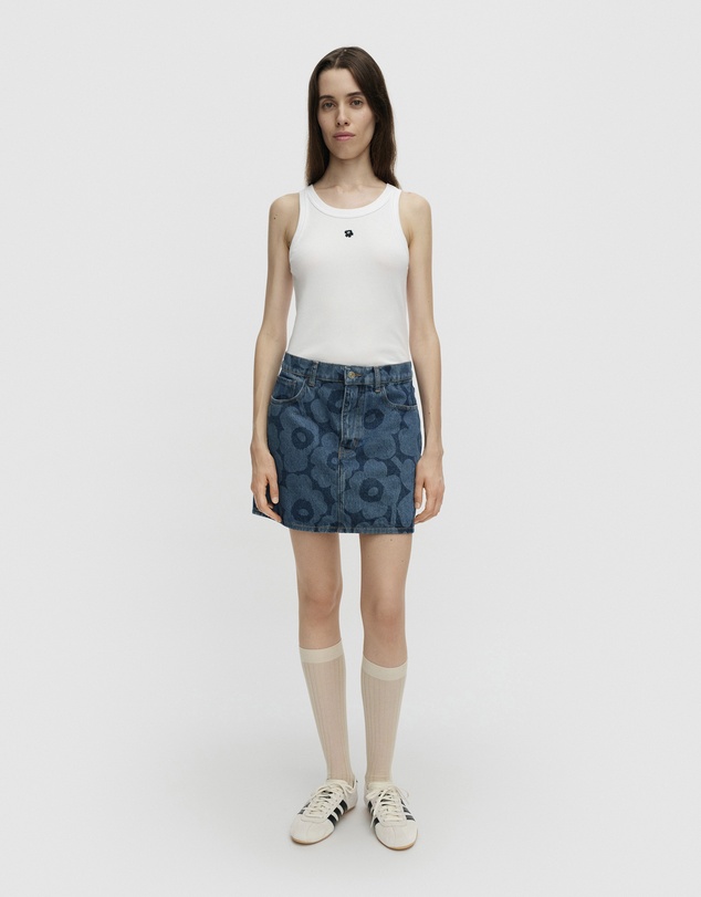 Marimekko - Maridenim Ruudut Unikko Skirt