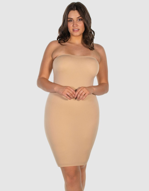 B Free Intimate Apparel - Strapless Knee Length Slip Dress