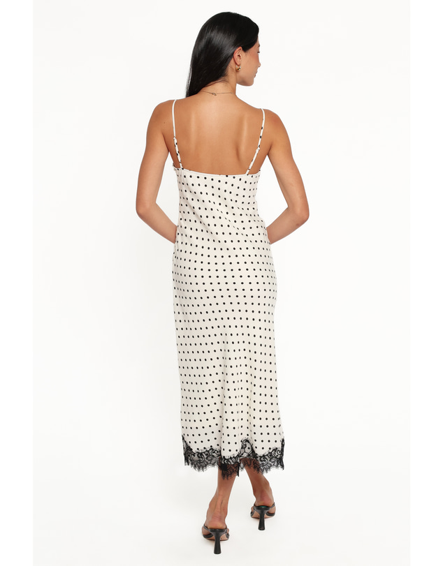 Petal & Pup - Kalista Midi Dress - Cream Polka Dot
