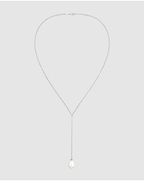Elli Jewelry - Necklace Y-Chain Pendant Classic With Shell Core Pearl in 925 Sterling Silver
