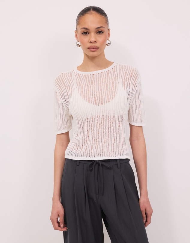 Calli - Boston High Neck Knit Top