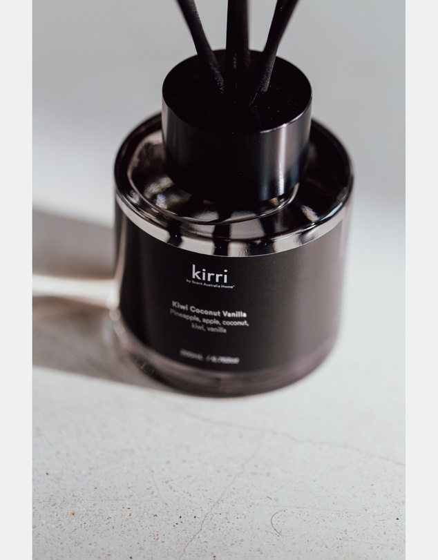 Kirri by Scent Australia Home - Kiwi Coconut Vanilla Reed Diffuser 100ml Trio + Kiwi Coconut Vanilla Reed Refill 100ml Trio