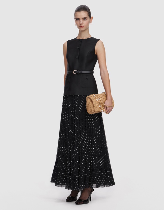 Self Portrait - Taffeta Polka Dot Midi Dress