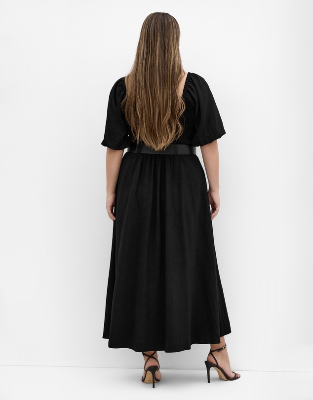 City Chic - Collins Puff Sleeve Midi Dress