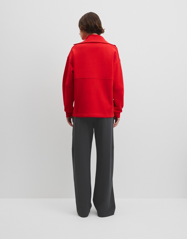 Country Road - Australian Cotton Zip Neck Placket Sweat