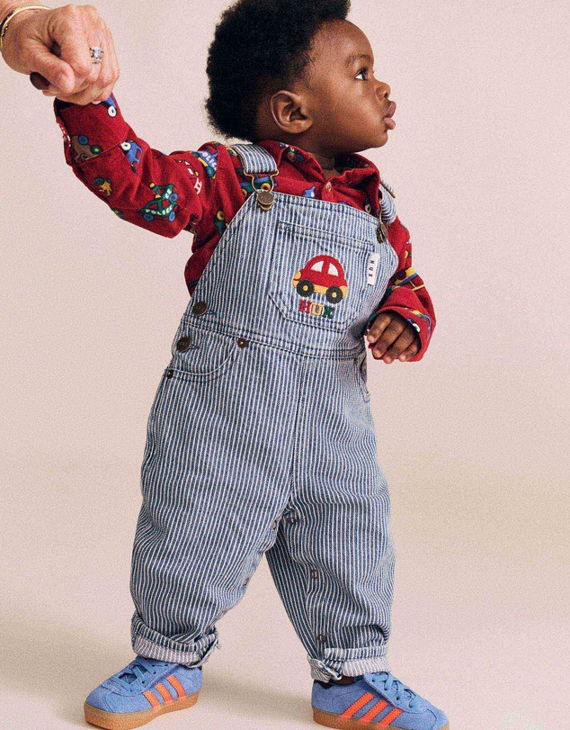 Huxbaby - Car Denim Stripe Overalls - Babies-Kids