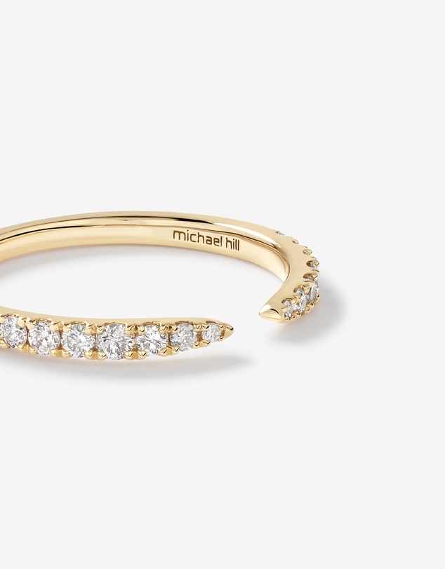 Michael Hill - 0.25 Carat TW Diamond Open Wedding Band in 14kt Yellow Gold