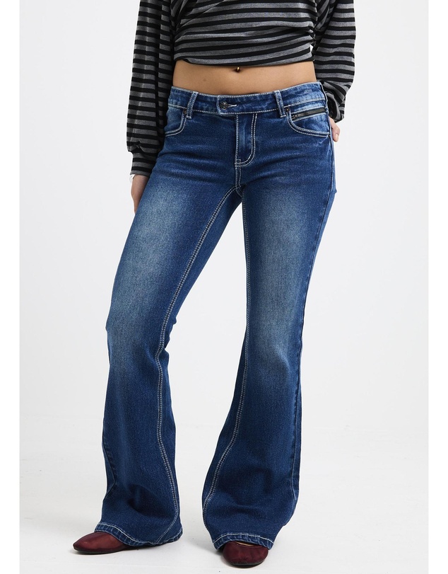 Neon Hart - Melrose Y2K Low Flare Denim Jeans