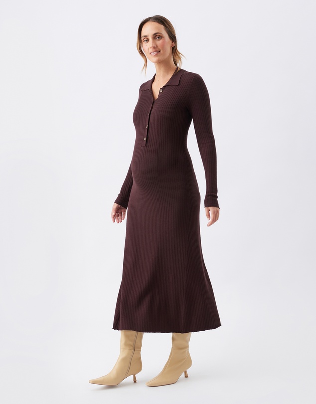 Ripe Maternity - Hollie Polo Knit Dress