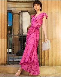 SACHA DRAKE - Bella Rose Maxi Wrap Dress