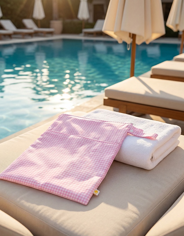 Tyoub - Tyoub Stay-dry Zip Wet Bag Pink Gingham