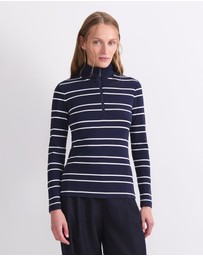 Sportscraft - Lucy Zip Funnel Neck Top