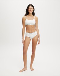 Cotton On Body - Branded Cotton Scoop Bralette