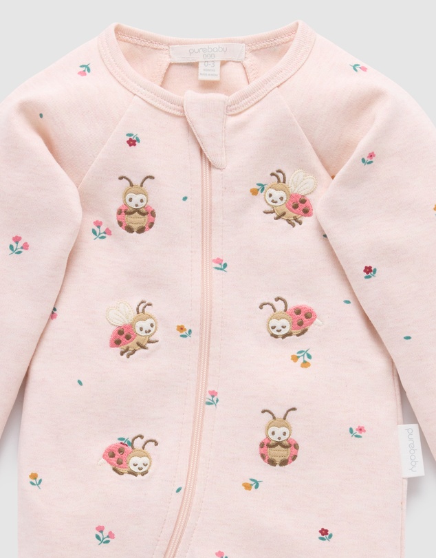 Purebaby - Thick Zip Growsuit -Kids-Babies