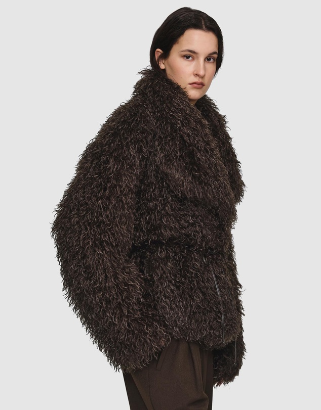 Source Unknown - Hathi Belted Faux-Fur Jacket