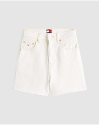 Tommy Jeans - Raw Hem Regular Denim Mom Shorts