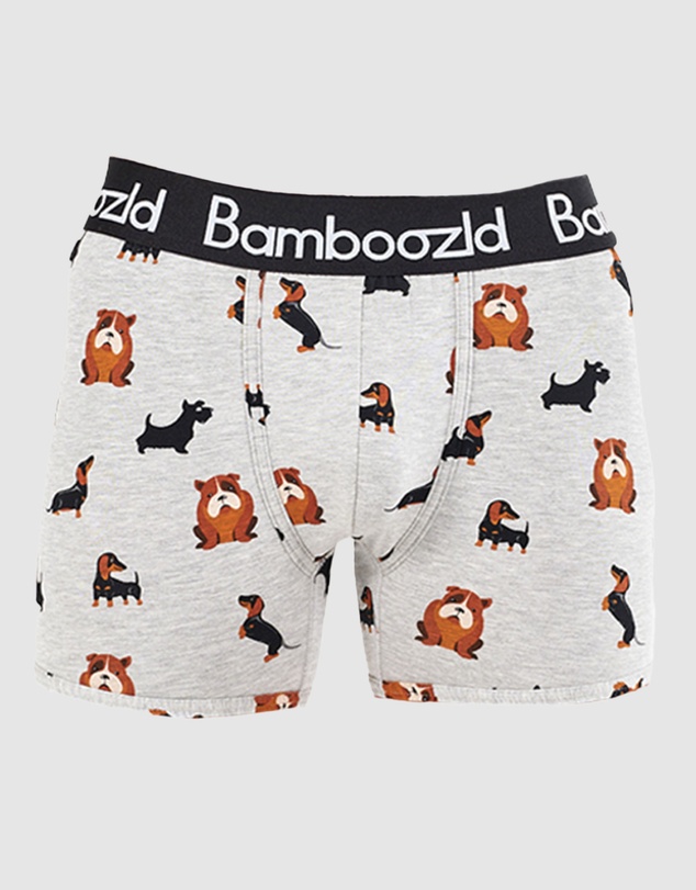 Bamboozld - Mens 2 Pack Yappy Dogs Bamboo Jersey Trunks