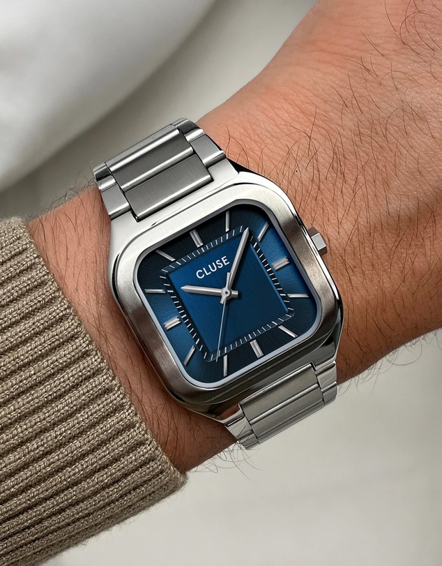 Cluse - Quadrus Steel, Blue, Silver Colour