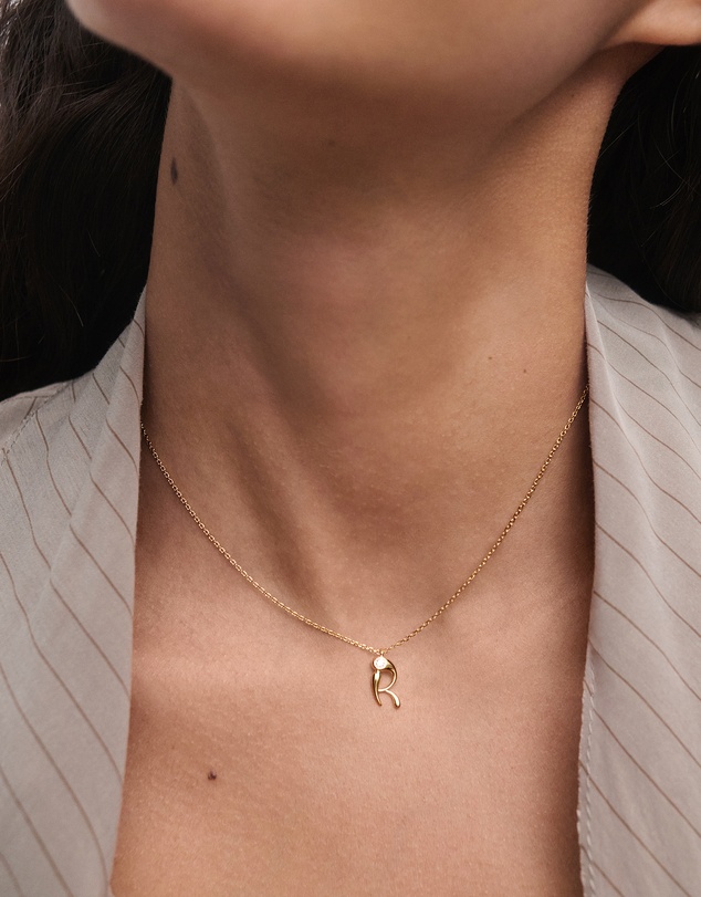 PDPAOLA - Initial 2026 R Pendant Necklace