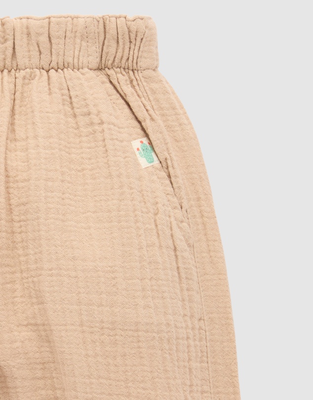 Purebaby - Slouchy Crinkle Cotton Pants -Kids-Babies