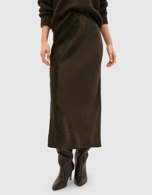 Seed Heritage - Crinkled Satin Slip Skirt