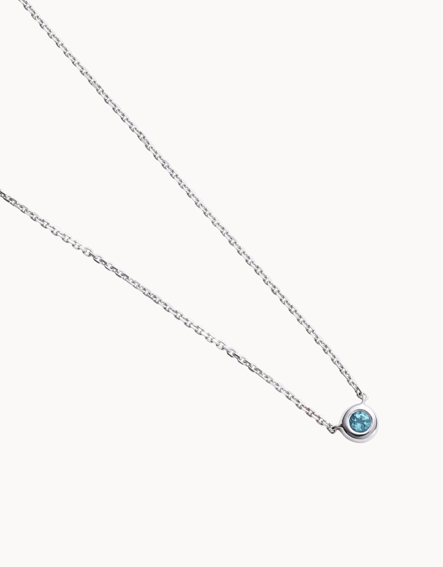 Kirstin Ash - Petite Birthstone Necklace September London Blue Topaz