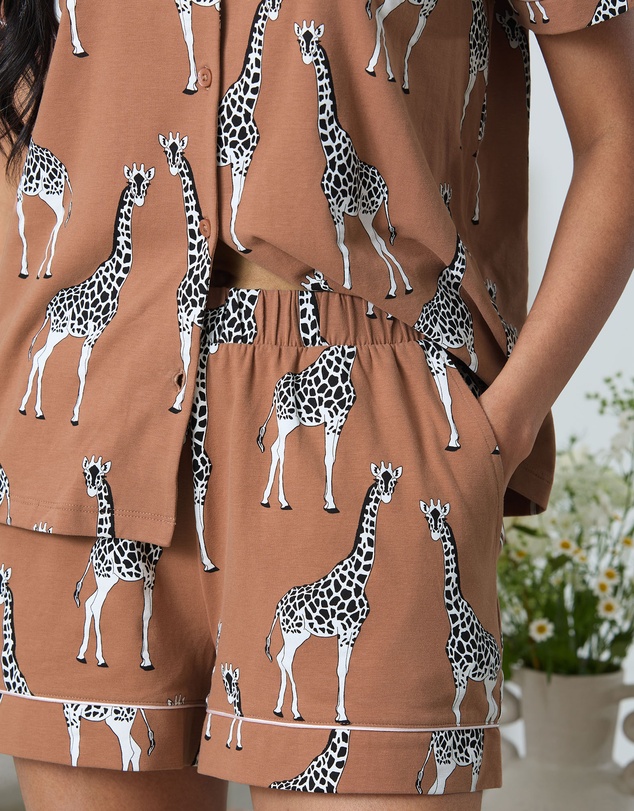 Chelsea Peers - Organic Cotton Button Up Shorts Set