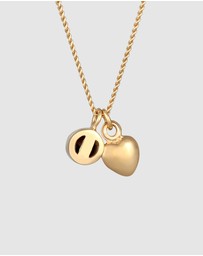 Elli Jewelry - Necklace Crystal Heart 925 Sterling Silver Gold-Plated
