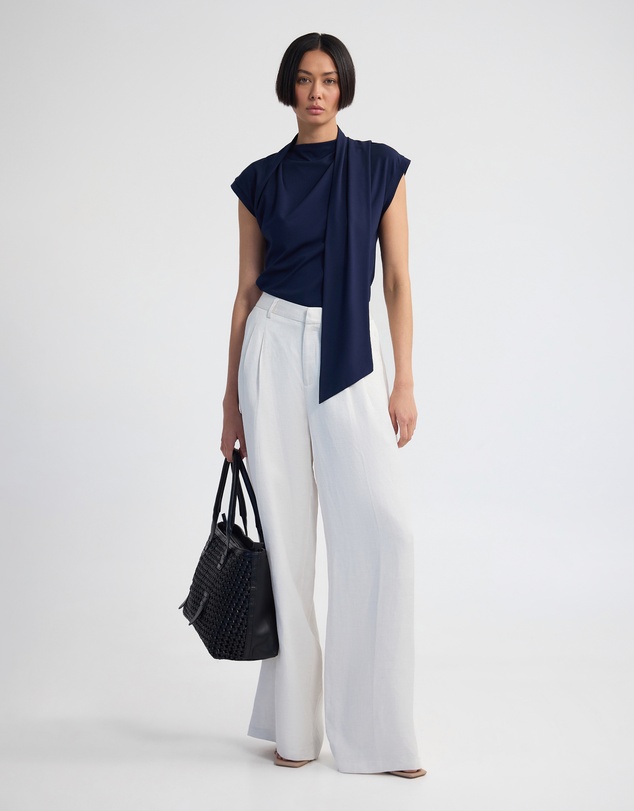 Oxford - Mimi Jersey Scarf Detail Top