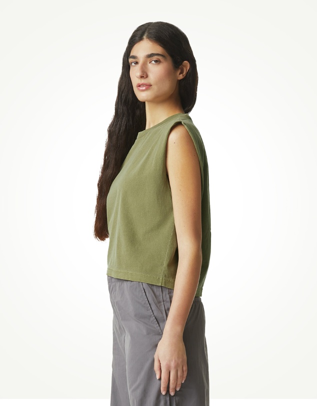 American Apparel - Heavyweight Garment Dyed Women's Muscle T-Shirt