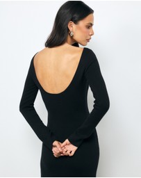 AERE - Nori Panelled Knit Midi Dress