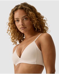 Naturana - Side Smoothing V Neck Wirefree Padded Bra