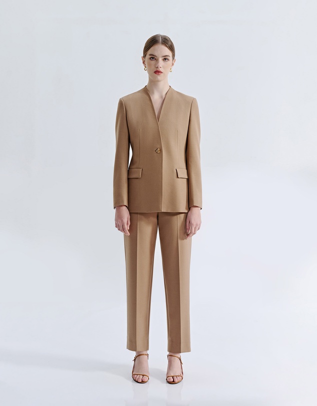 IDA+S - Sienna Wool Collarless Suit Jacket