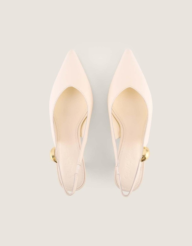 Shelly Shen - Gracie Low Heels White Leather