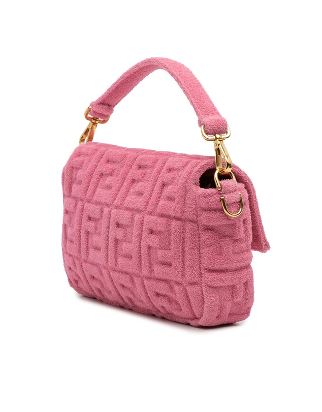 Pre-Loved by Azura Reborn - Pre-Loved Zucca Embossed Terry Cloth Baguette Satchel