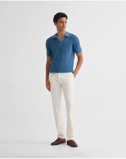 Oxford - Huck Lined Knitted Polo