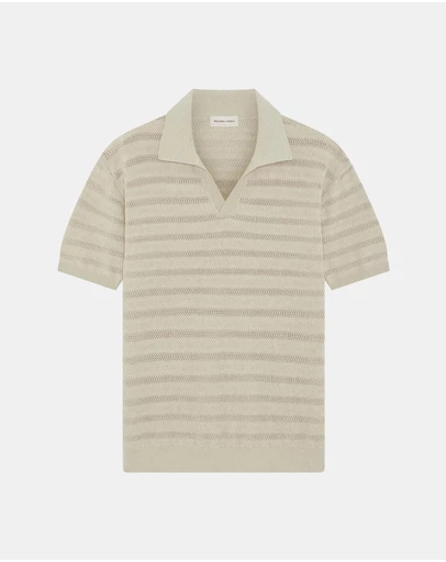 Frescobol Carioca - Rino Cotton Jacquard Wave SS Knit Polo