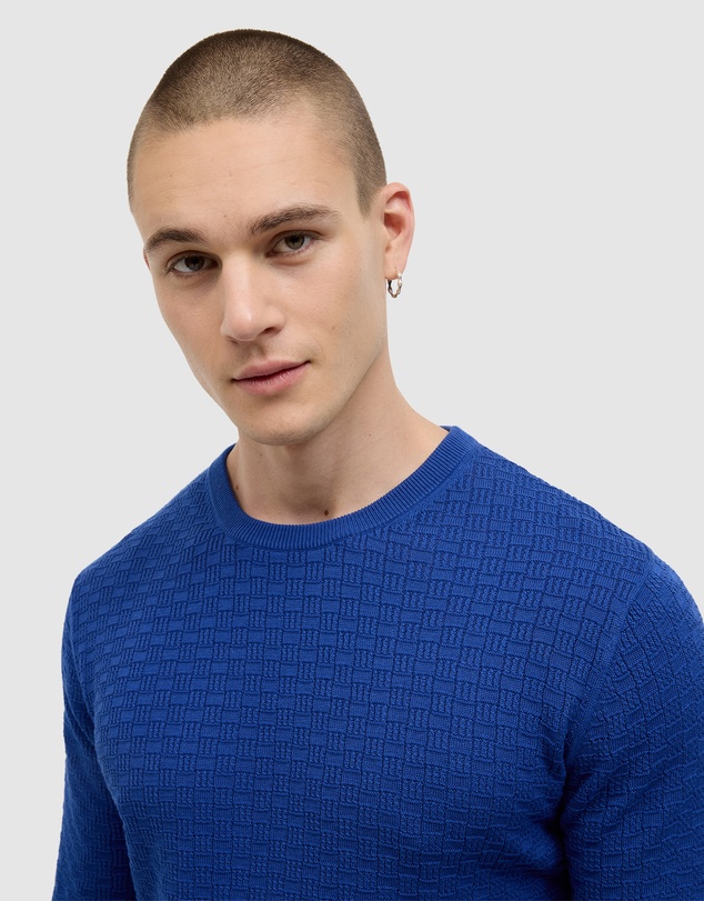 Politix - Elvin Geo Textured Crew Knit