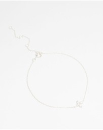 Lovisa - Sterling Silver Cubic Zirconia Micro Flower Bracelet