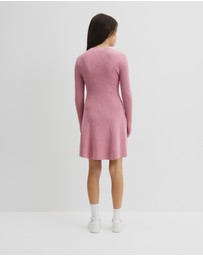 Country Road - Teen Rib Long Sleeve Knit Dress