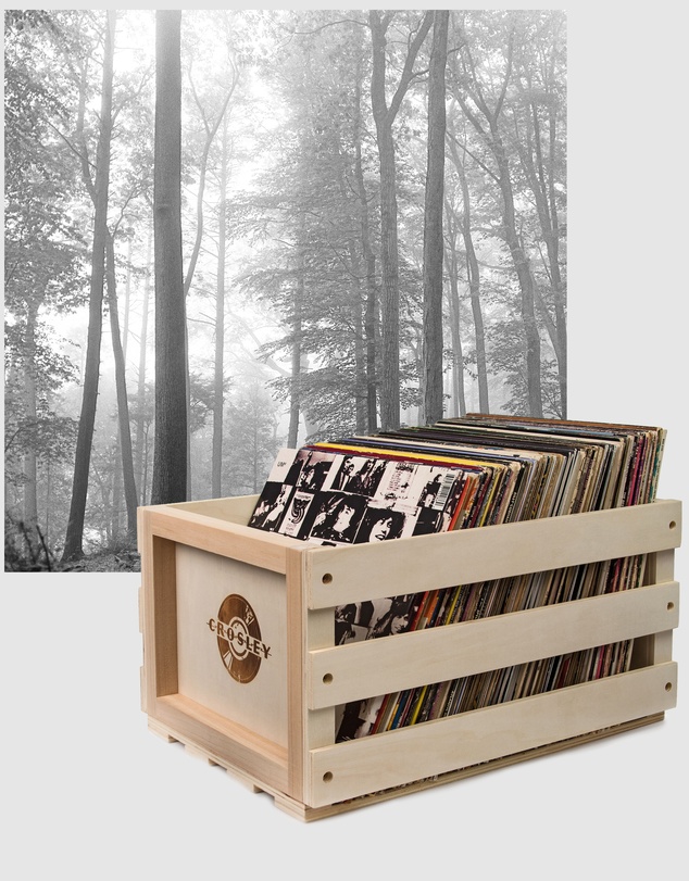 Universal Music - Crosley Record Storage Crate & Taylor Swift Folklore (In The Trees Edition) - Double Vinyl Album Bundle