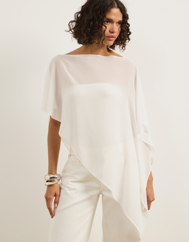 Atmos&Here - Molly Sheer Chiffon Poncho With Cami Top