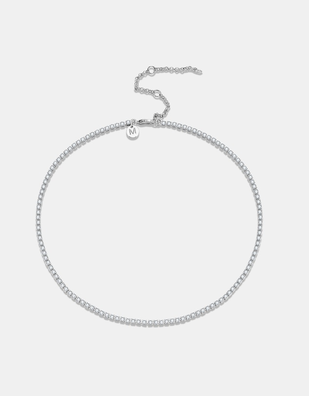 Mestige - Faye Tennis Choker - Silver Plated