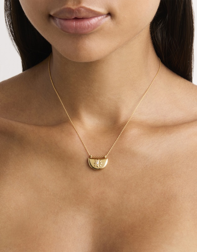 By Charlotte - Lotus Locket Necklace
