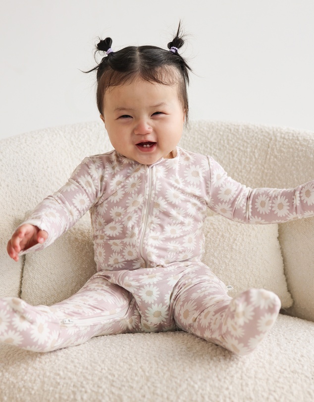 Kynd Baby - Day or Night Onesie in Lilac Daisy