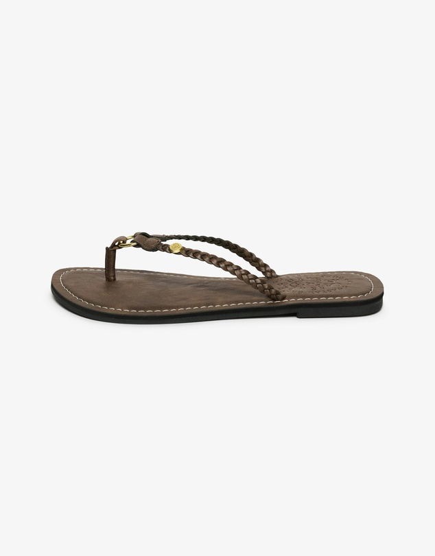 Superdry - Faux Leather Braided Flip Flop