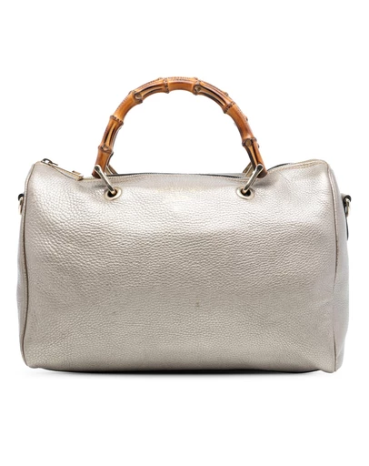Pre-Loved by Azura Reborn - Pre-Loved Medium Calfskin Bamboo Shopper Boston Bag