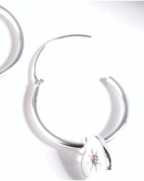 Lovisa - Sterling Silver Starburst Heart Hoop Earrings