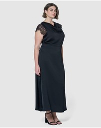 Pink Dusk by Curve Project - Allure Satin Maxi Dress
